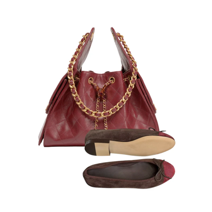 Tas 25 Bordeaux & Ballerina Flats – CH