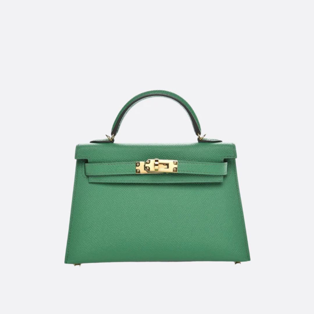 Tas 20 Kly met Gouden Hardware in Groen