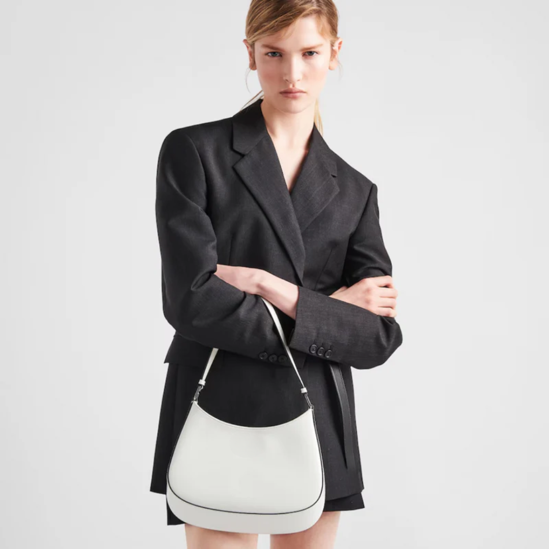 Tas Prd Cl Schouder in Geborsteld Leer