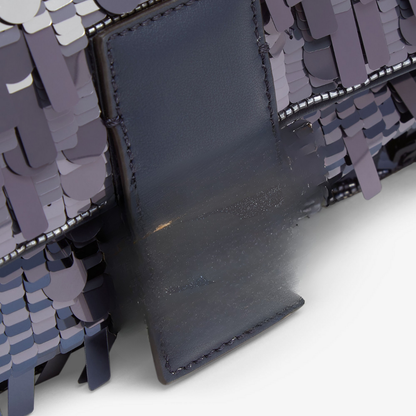 Tas Blauwe Sequin & Leer – Fnd Bgtt
