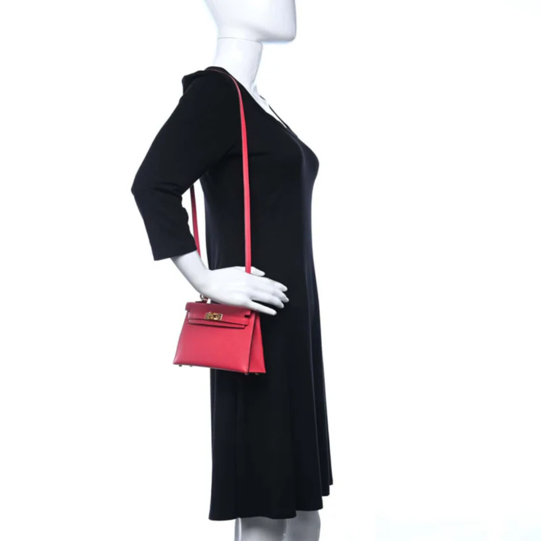 Tas 20 Kly met Gouden Hardware in Roze