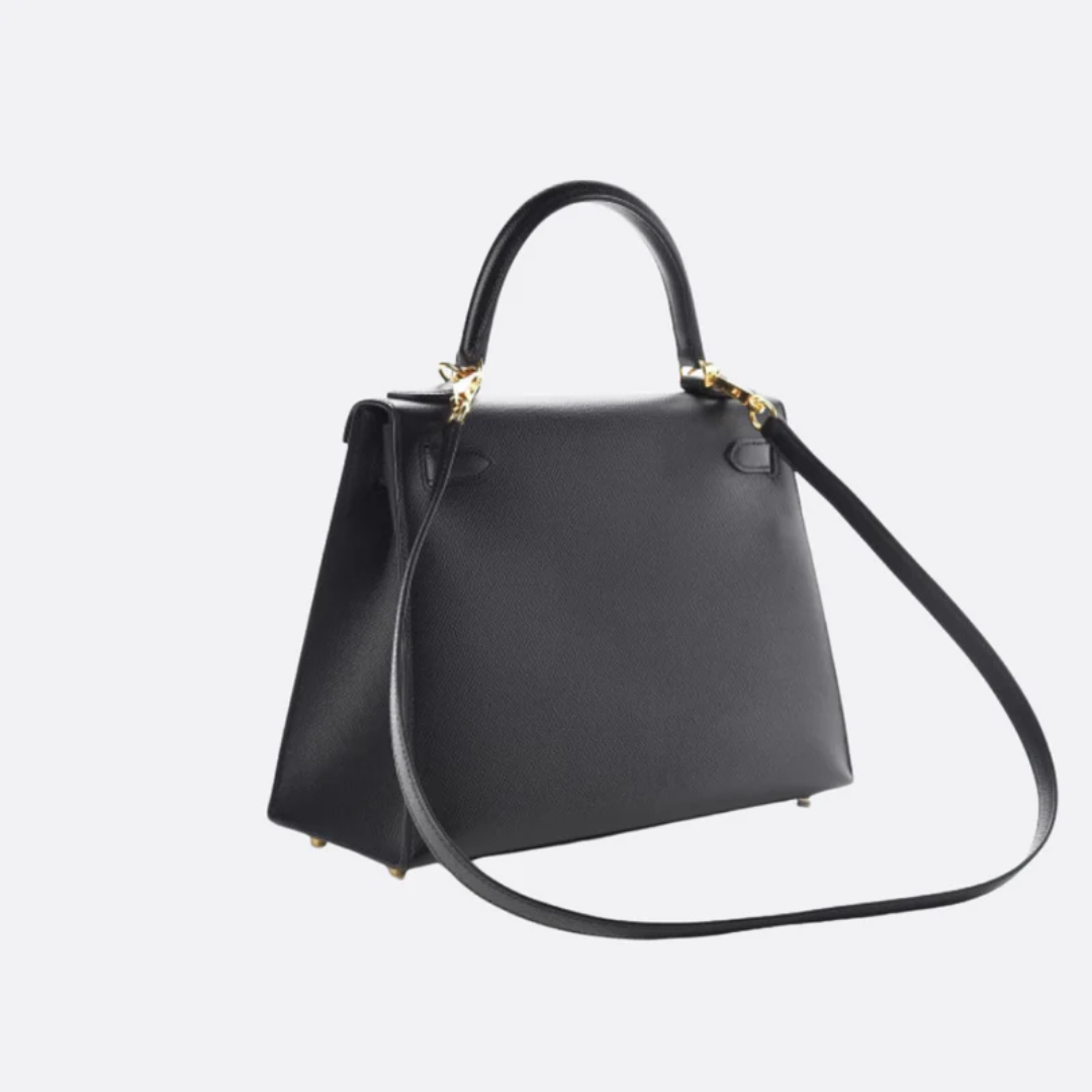 Tas 25 Kly met Gouden Hardware in Zwart