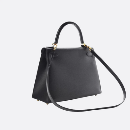 Tas 25 Kly met Gouden Hardware in Zwart