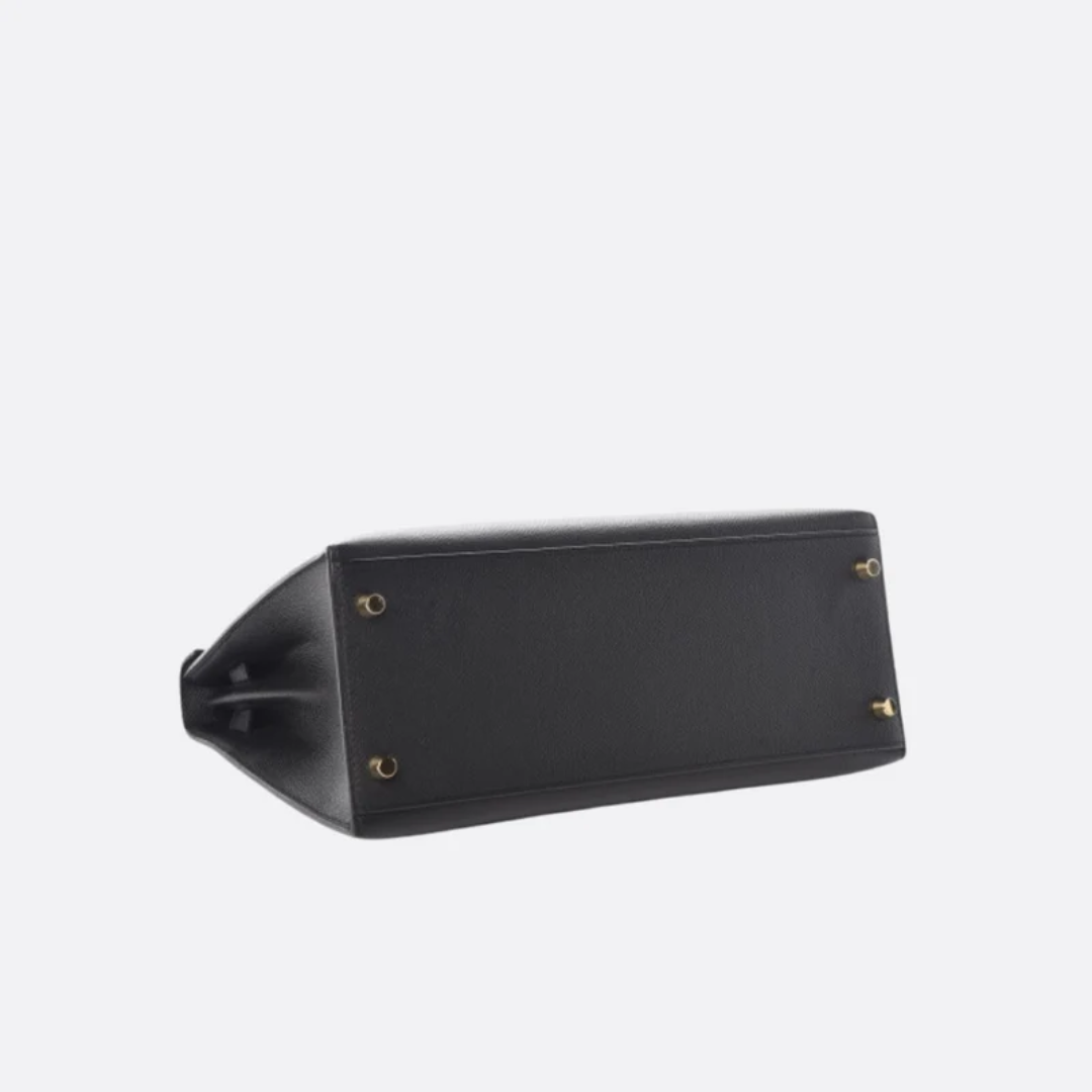 Tas 25 Kly met Gouden Hardware in Zwart