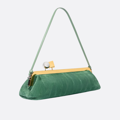 Tas Jcq LSl Suède Clutch met Krokodillenleer-effect