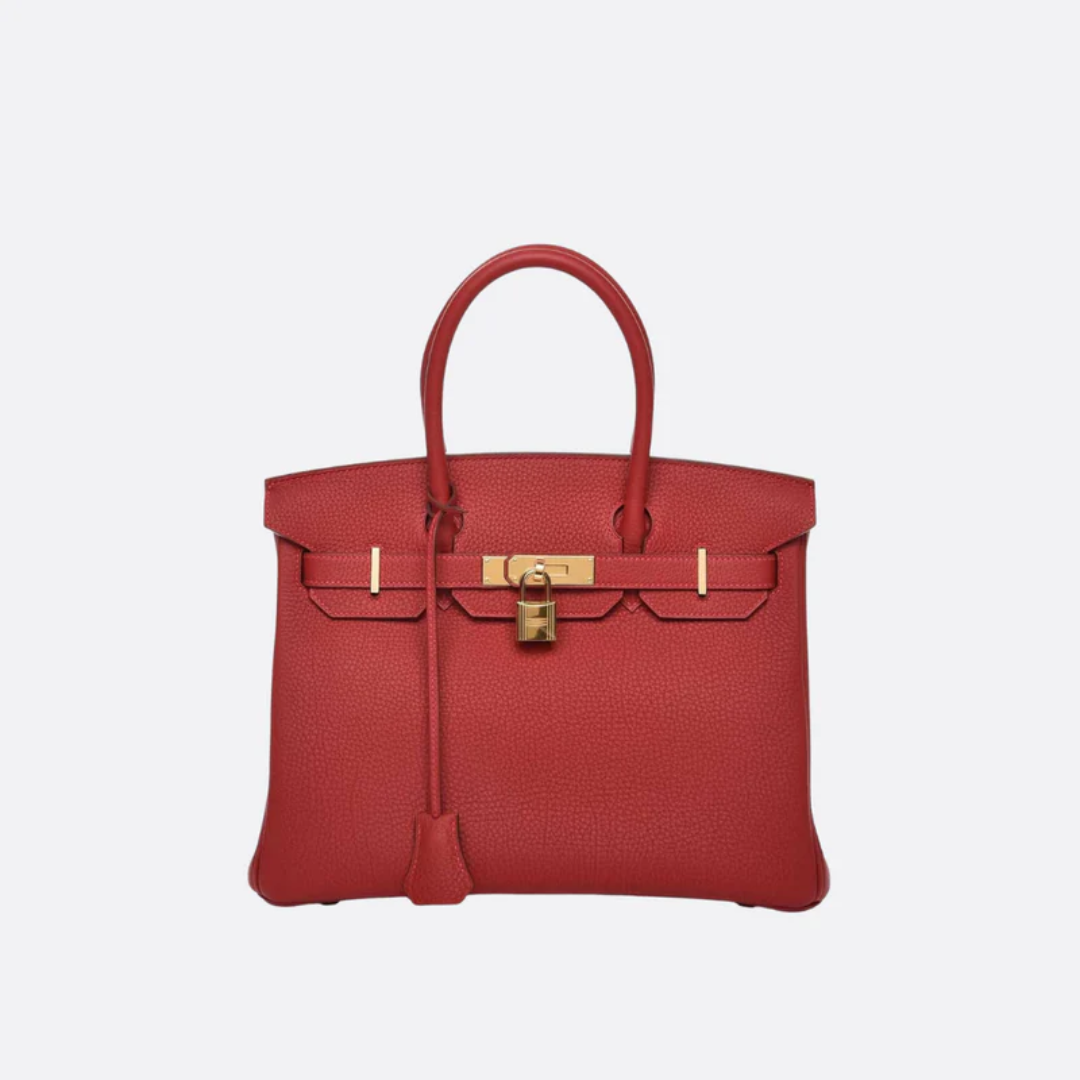 Tas 30 Brk met Gouden Hardware in Rood