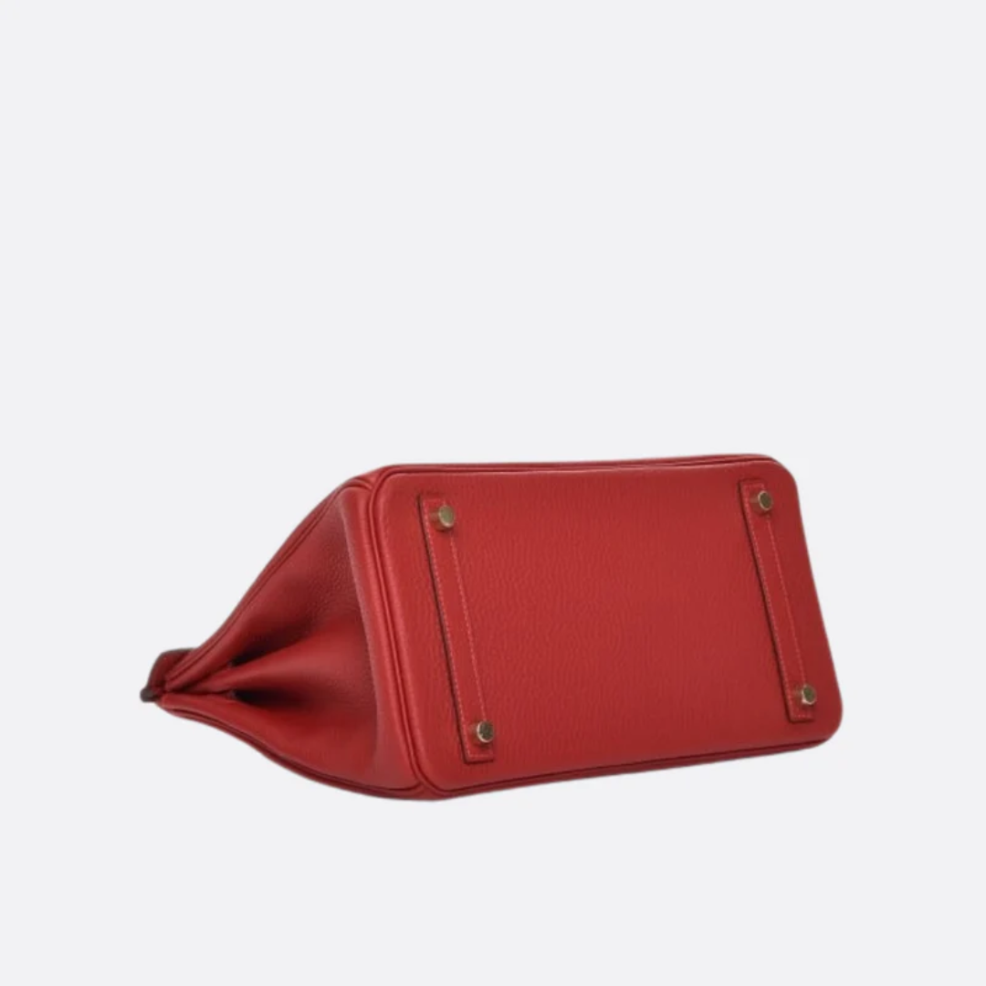 Tas 30 Brk met Gouden Hardware in Rood