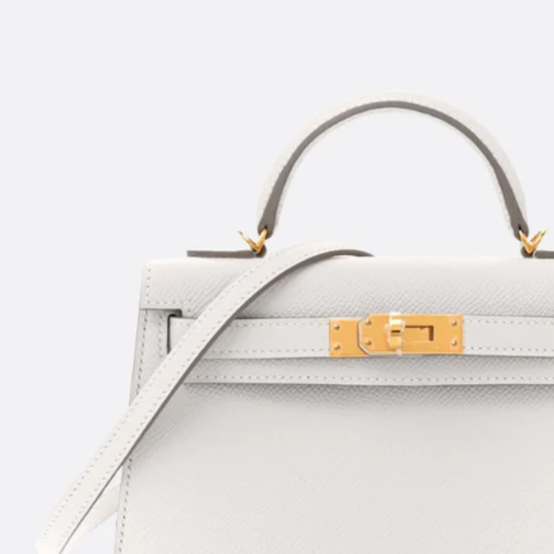 Tas 20 Kly met Gouden Hardware in Off-White