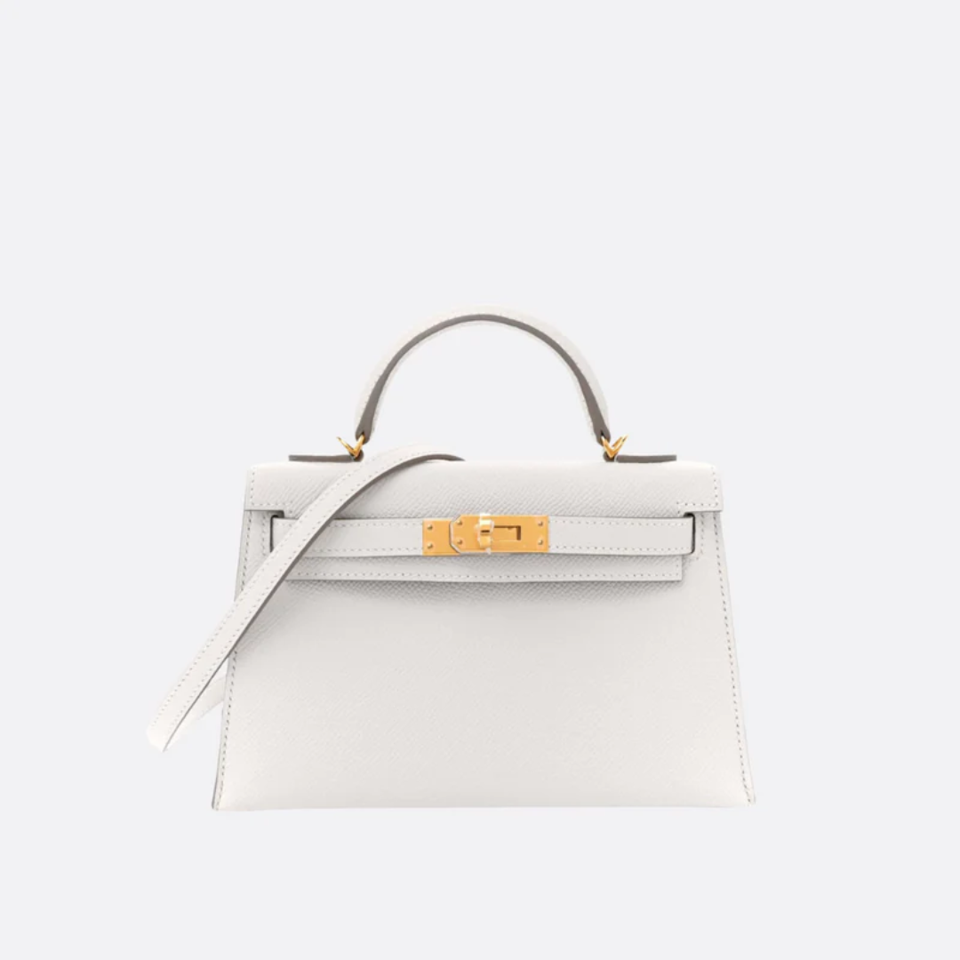 Tas 20 Kly met Gouden Hardware in Off-White