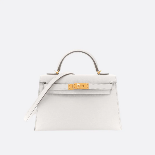 Tas 20 Kly met Gouden Hardware in Off-White