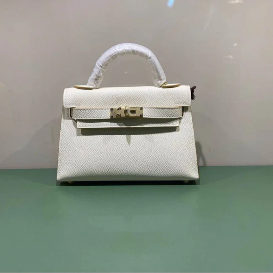 Tas 20 Kly met Gouden Hardware in Off-White