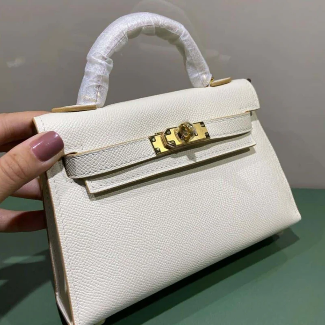 Tas 20 Kly met Gouden Hardware in Off-White