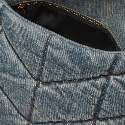Tas Puffer in Gequilted Vintage Denim