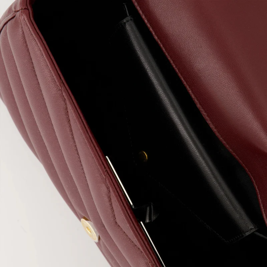 Tas Klein Matelassé Lamsleer Bordeaux – SL