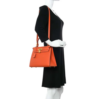 Tas 25 Kly met Gouden Hardware in Oranje