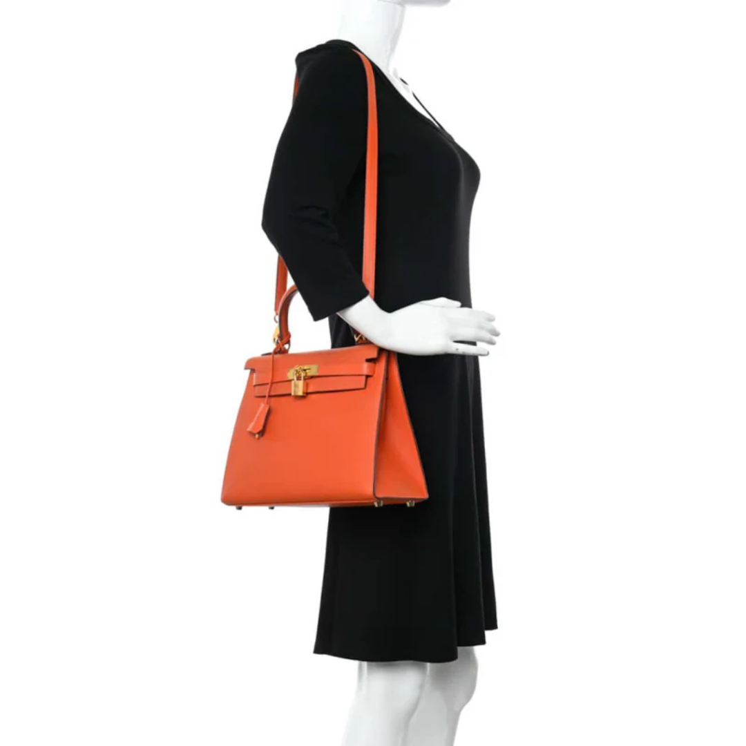 Tas 25 Kly met Gouden Hardware in Oranje