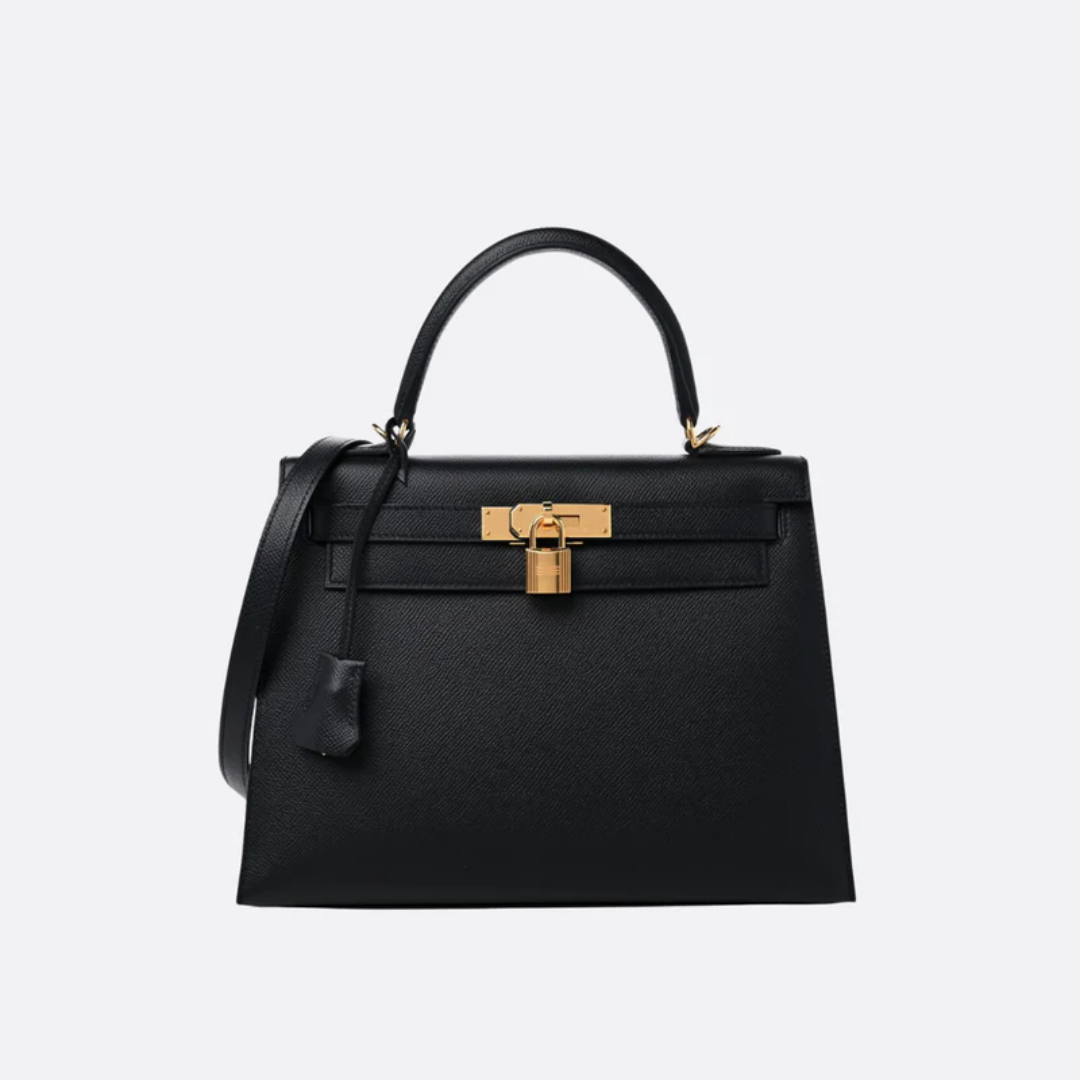 Tas 28 Kly met Gouden Hardware in Zwart